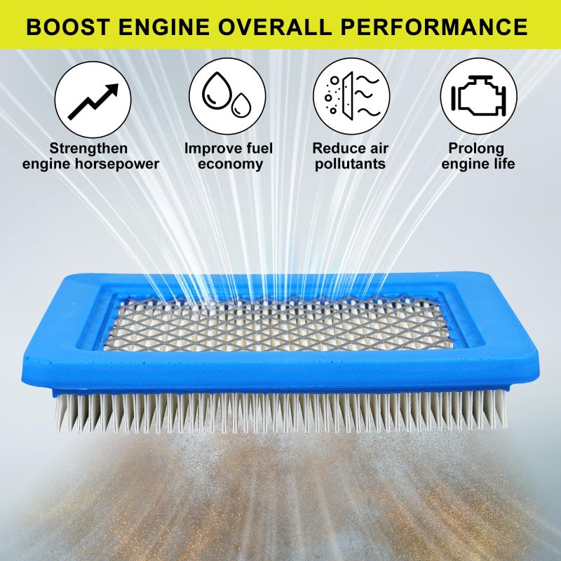 Butom 491588S 491588 Air Filter + 493537S 493537 Pre-cleaner for 675ex 725ex 625e 625-675 Series 3.5-6.5 HP Quantum Engines W Spark Plug - Image 2